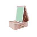 جرين ليون حقيبة مكياج للسفر مع مرآة مضيئة وتحكم باللمس - وردي