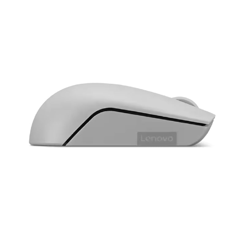 Lenovo 300 Wireless Compact Mouse, Optical sensor with 1000 DPI resolution, Compact and portable design - Arctic Grey