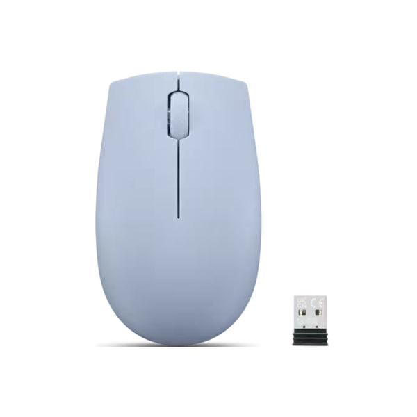 Lenovo 300 Wireless Compact Mouse, Optical sensor with 1000 DPI resolution, Compact and portable design - Frost Blue