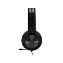 لينوفو اتش300 سماعة الألعاب الاستريو ذات الوسائد الناعمة مع جلد البولي يوريثان للألعاب طويلة الأمد - أسود