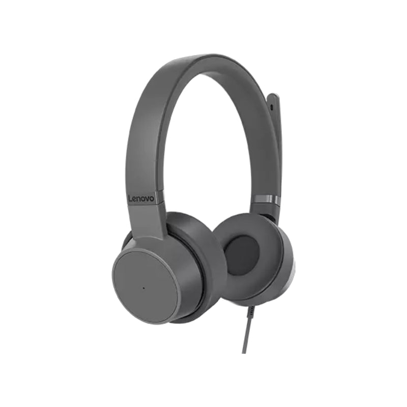 Lenovo Go Wired ANC Headset High-Quality Audio Drivers, Active & Environmental Noise Cancellation (ANC & ENC) - GXD1C99243 - Grey