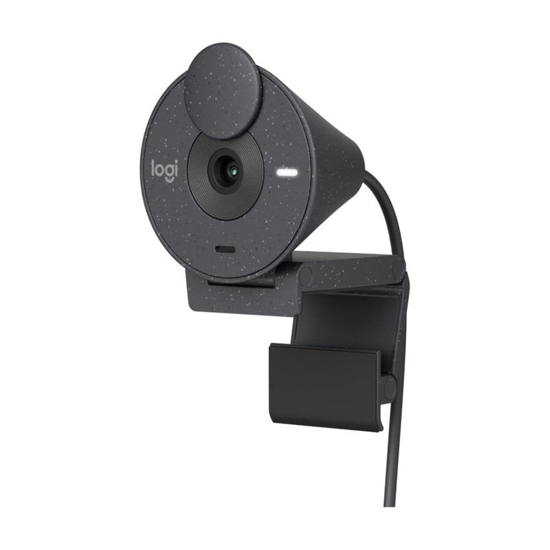 Logitech Brio 300 Full HD A 1080p webcam with auto light correction, noise-reducing mic, and USB-C connectivity - Black