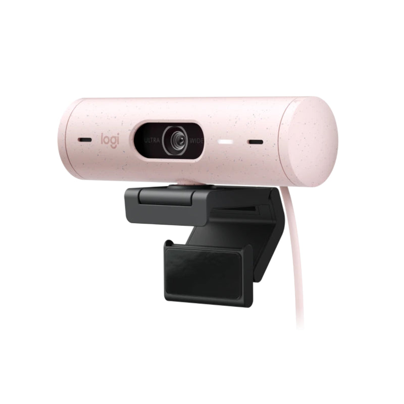 Logitech Brio 500 Full HD 1080p webcam with light correction, auto-framing, and Show Mode - 960-001421 - Rose