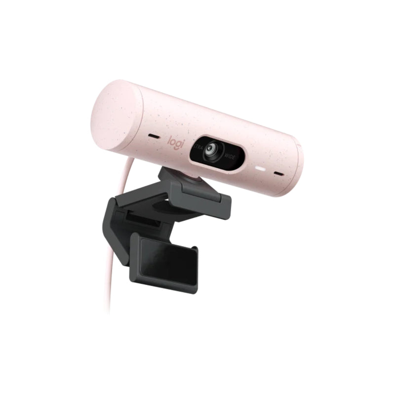 Logitech Brio 500 Full HD 1080p webcam with light correction, auto-framing, and Show Mode - 960-001421 - Rose