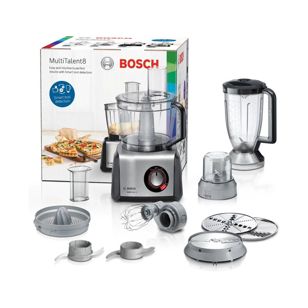 Bosch Food Processor Multi Talent 8 Stainless With Citrus press 1250W - MC812M844 - Silver