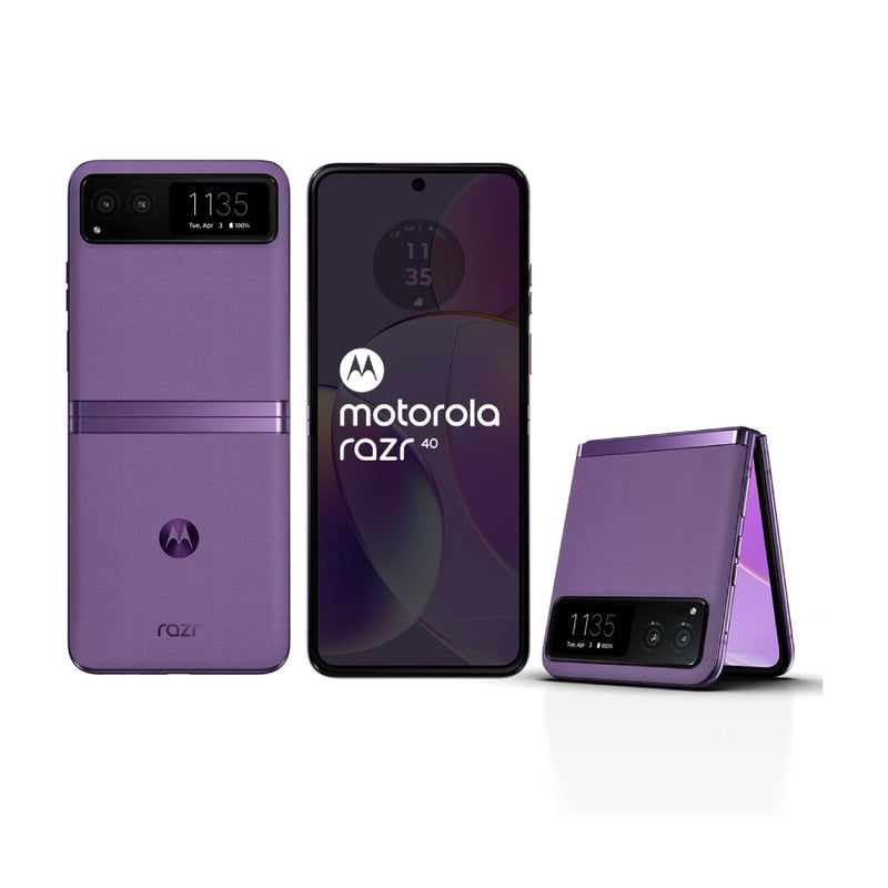 Motorola Razr 40 Dual SIM Mobile, 256GB Memory, 8GB RAM, 5G - Summer Lilac