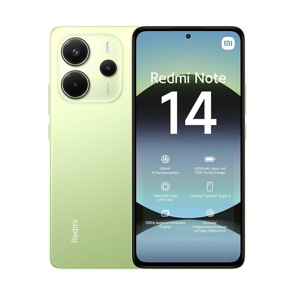 Xiaomi Redmi Note 14 4G, 6GB RAM, 128GB - Lime Green