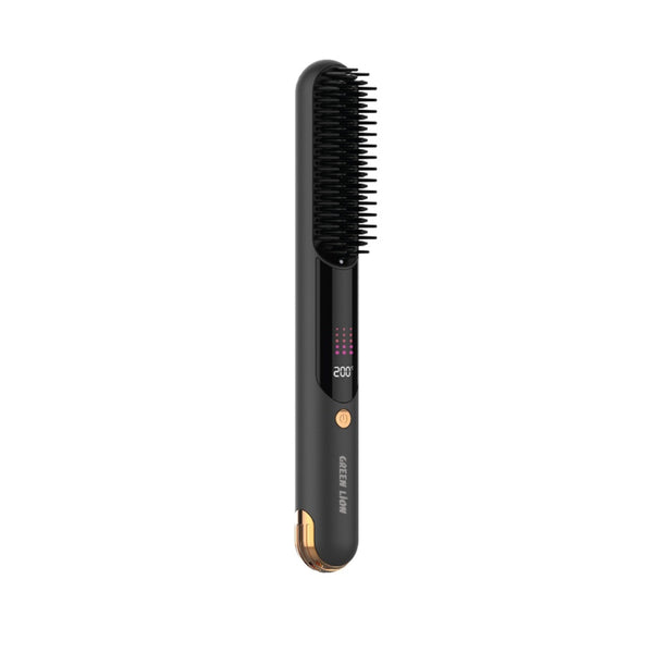 Green Lion Infrared Hair Comb Digital Display 140-200°C Temperature Infrared Function 30W Power - Black