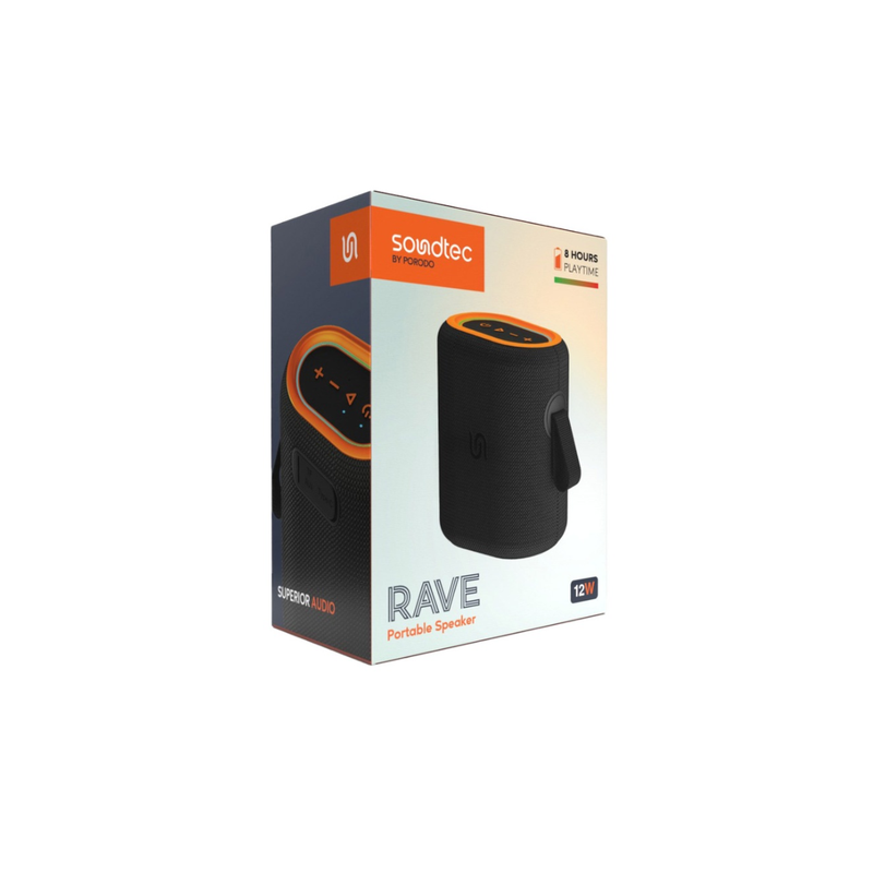 Porodo Soundtec Rave Portable Speaker - Black