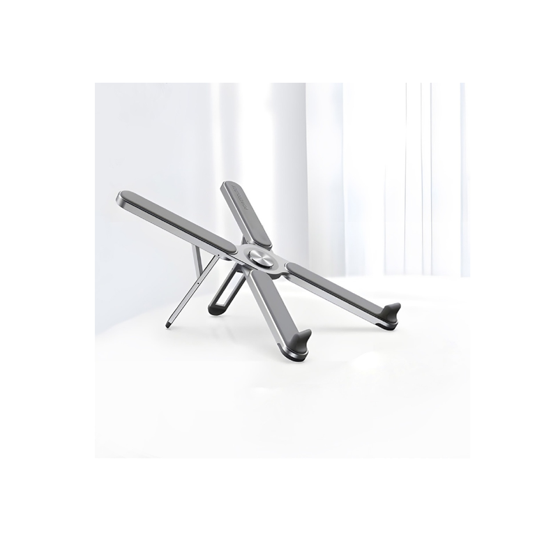 Powerology Aluminium Alloy Laptop Stand Foldable - Silver