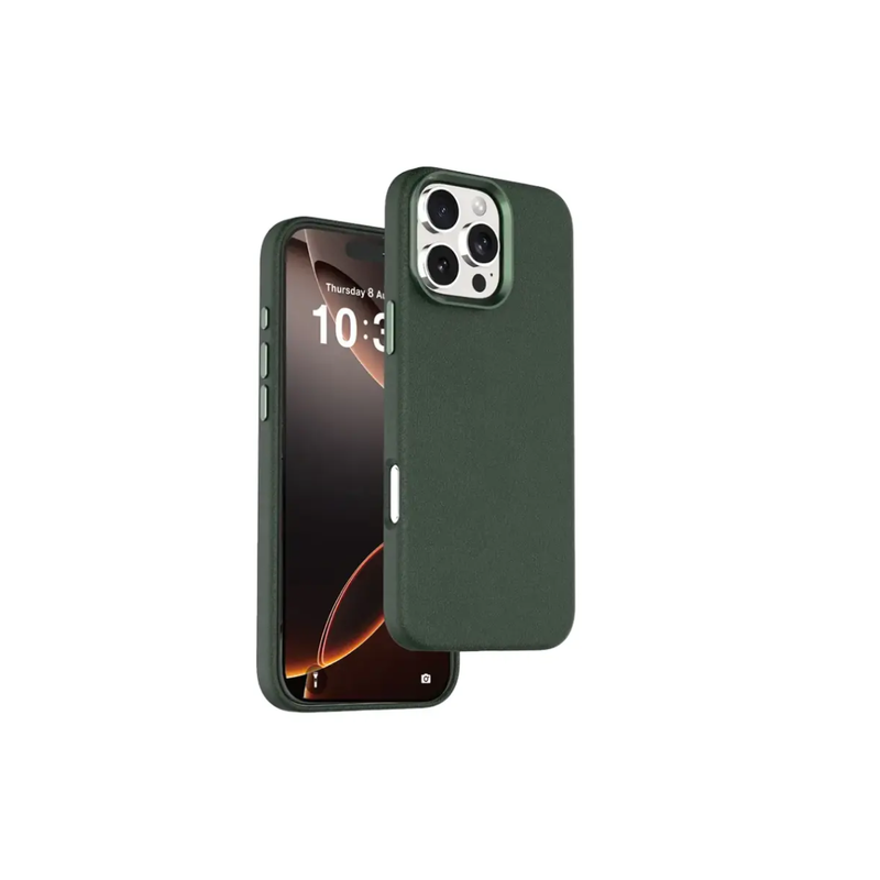Green Lion Heritge Magsafe PU Leather Case iphone 16 Pro Max -Green