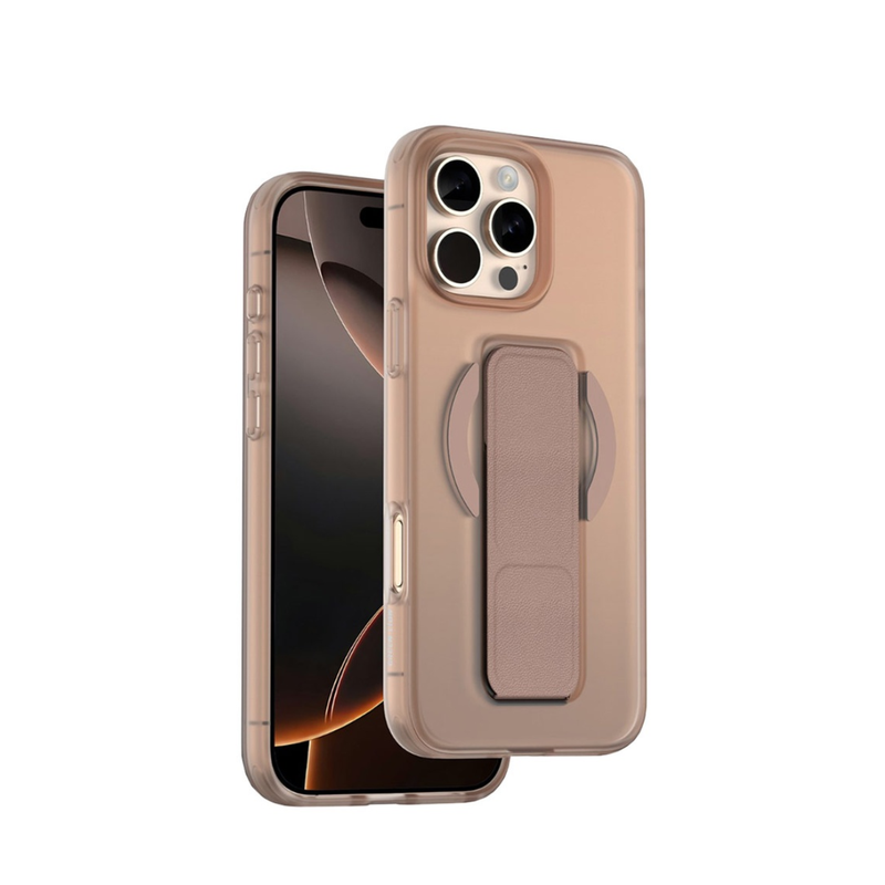 Green Lion Grip 360 Magsafe Integrated Foldable Stand iphone 16 Pro -Brown