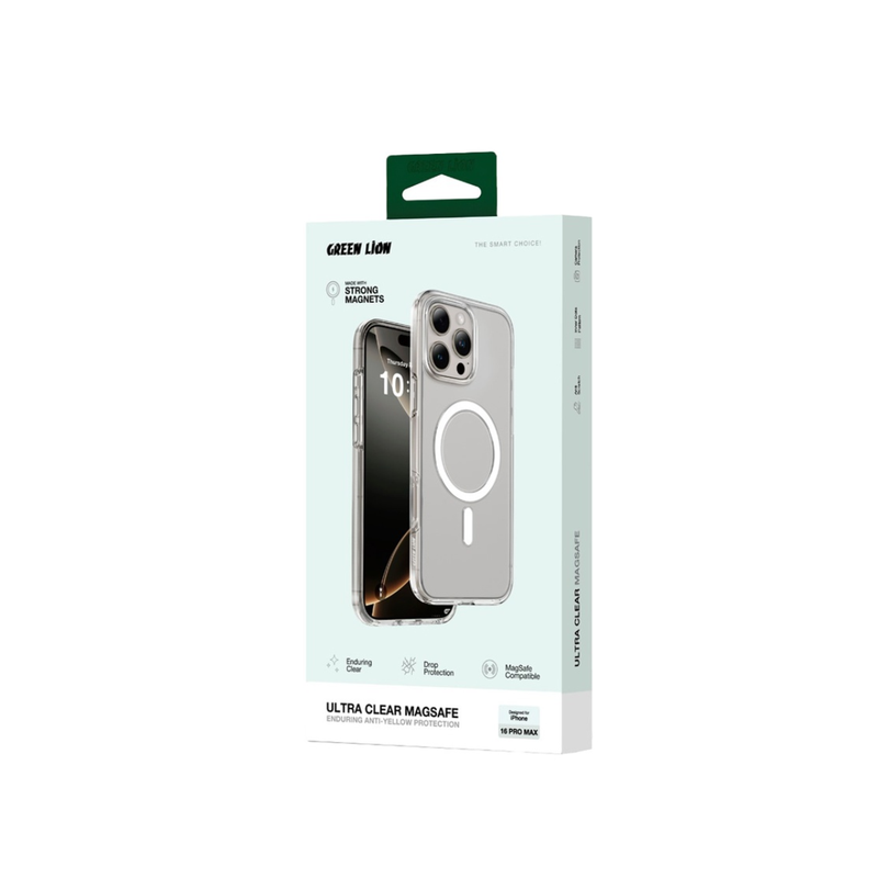 Green Lion Ultra Clear MagSafe Case for iPhone 16 Pro-Clear