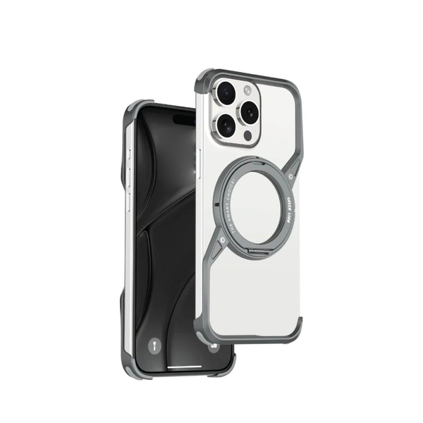 Green Lion Edge Y Magsafe Bezel Less Case 16 Pro Max-Gray