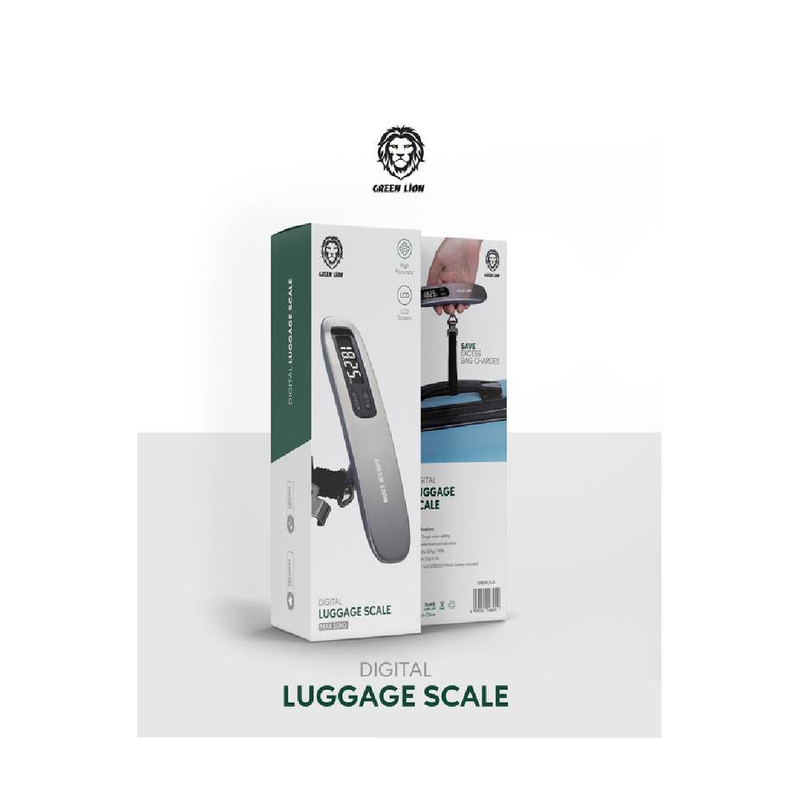 Green Lion Digital Luggage Scale 50kg Max - Silver