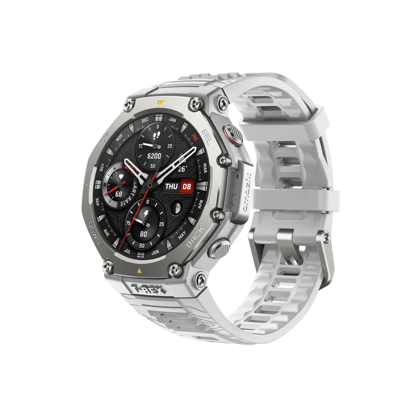Amazfit T-REX 3 Smart Watch 48mm, GPS, Offline Maps, Long Battery Life,328 Feet Water-Resistant, 170 Fitness/Sport Modes, AI, Voice Control, for Android or iPhone - Haze Grey