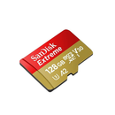 بطاقة ذاكرة SanDisk Extreme Micro SDXC -UHS-I سعة 128 جيجابايت - GO - 190 ميجابايت - 90 ميجابايت - أحمر 