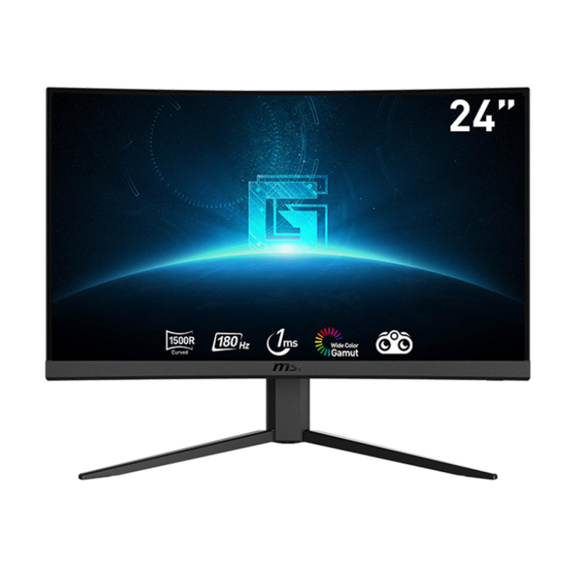 MSI G24C4 E2 24 Inch VA FHD Curved Frameless Gaming Monitor 180Hz - Black
