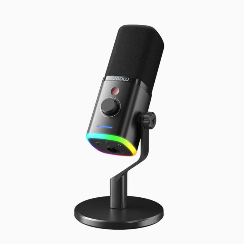Maono Global Best Selling Internet Microphone - RGB -PD100X - Black