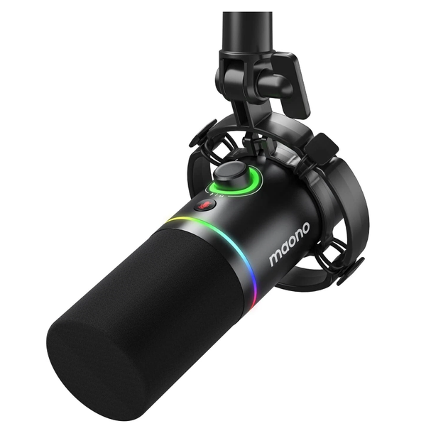 Maono Global Best Selling Internet Microphone  - RGB-PD200XS - Black