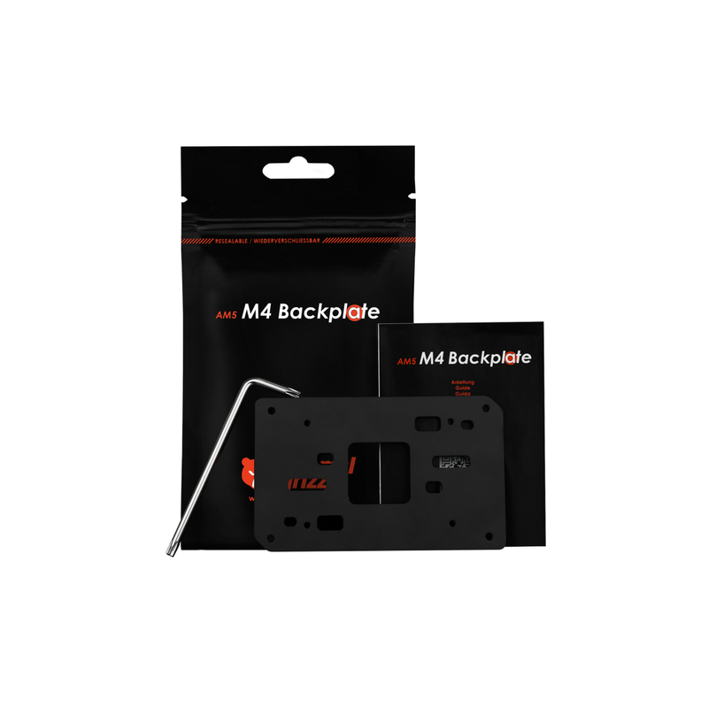 AM5 M4 Backplate - CPU coolers use a mounting kit that comes with M4 threaded screws.