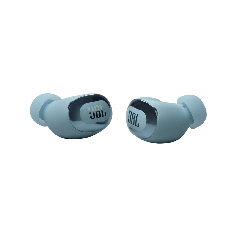 JBL Live BEAM3 True wireless noise-cancelling earbuds with stick-closed design and Smart Charging Case - Blue