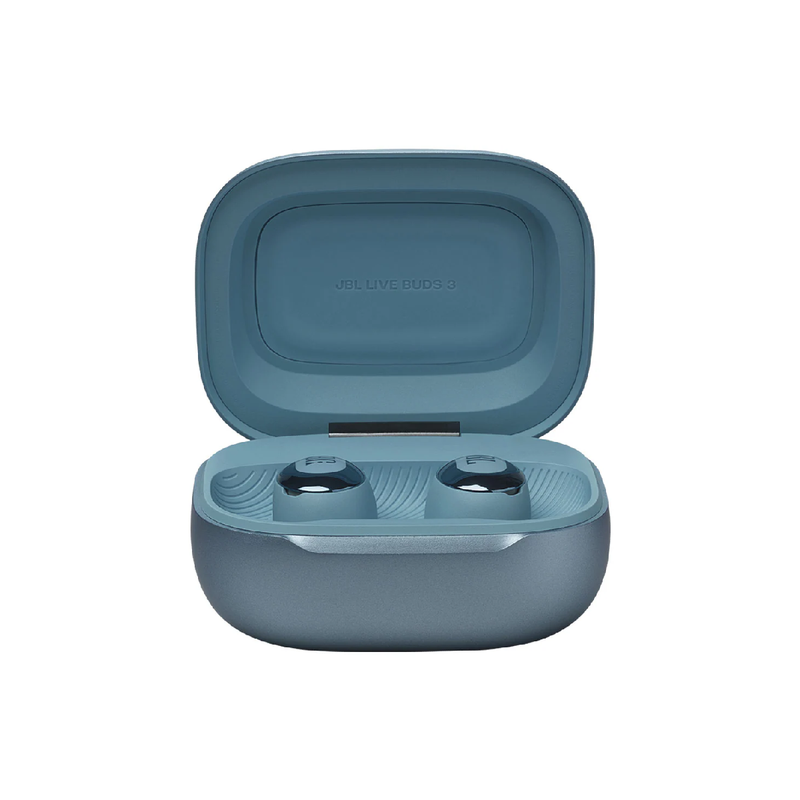 JBL Live BEAM3 True wireless noise-cancelling earbuds with stick-closed design and Smart Charging Case - Blue