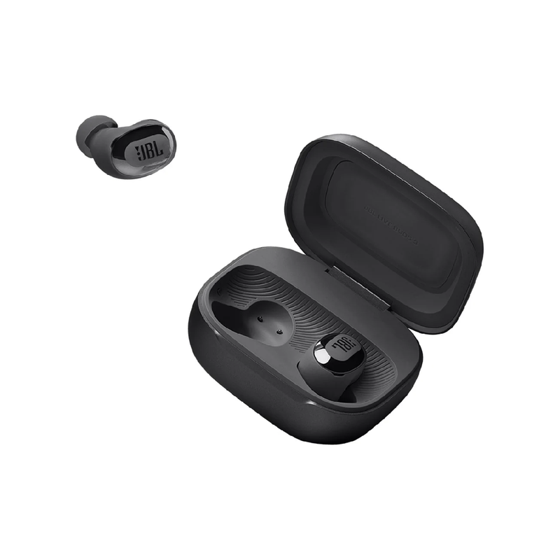JBL Live BEAM3 True wireless noise-cancelling earbuds with stick-closed design and Smart Charging Case - Black