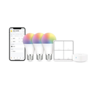 مجموعة بدء BroadLink، محور صغير، مفتاح المشهد، مصباح ذكي - E27 - أبيض