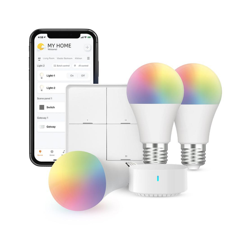 BroadLink Starter Kit - Mini Hub - Scene Switch - Smart Bulb - E27 - White