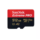 SanDisk Extreme Pro UHS-I Card, 512GB, 200MB, 140MB - Black/Red