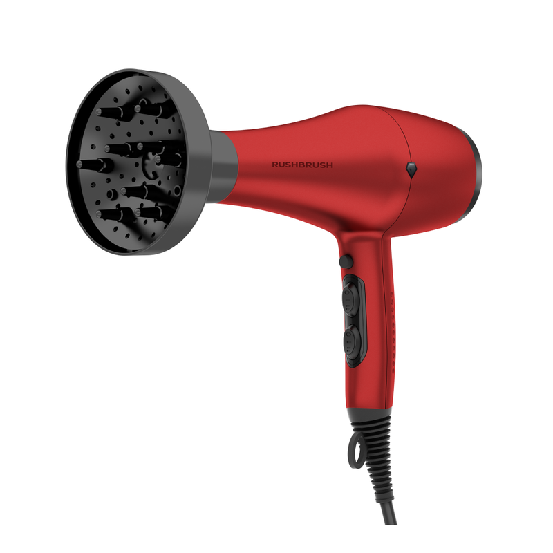 Rush Brush D3K Dryer 3000 Watt, 3 Temperatures, Removable Air Filter, 2 Speed Settings - Red