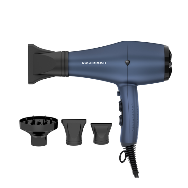 Rush Brush D3K Dryer 3000 Watt, 3 Temperatures, Removable Air Filter, 2 Speed Settings - Navy Blue