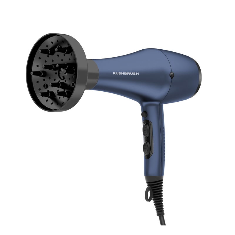 Rush Brush D3K Dryer 3000 Watt, 3 Temperatures, Removable Air Filter, 2 Speed Settings - Navy Blue