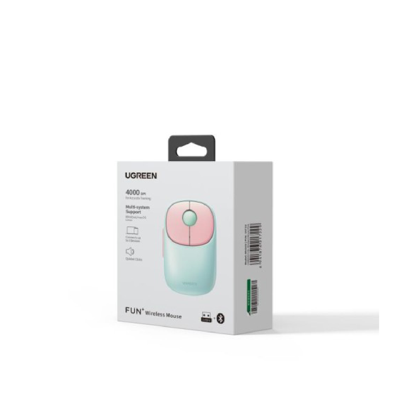 Ugreen FUN+ Wireless Mouse -MU102 - Pink