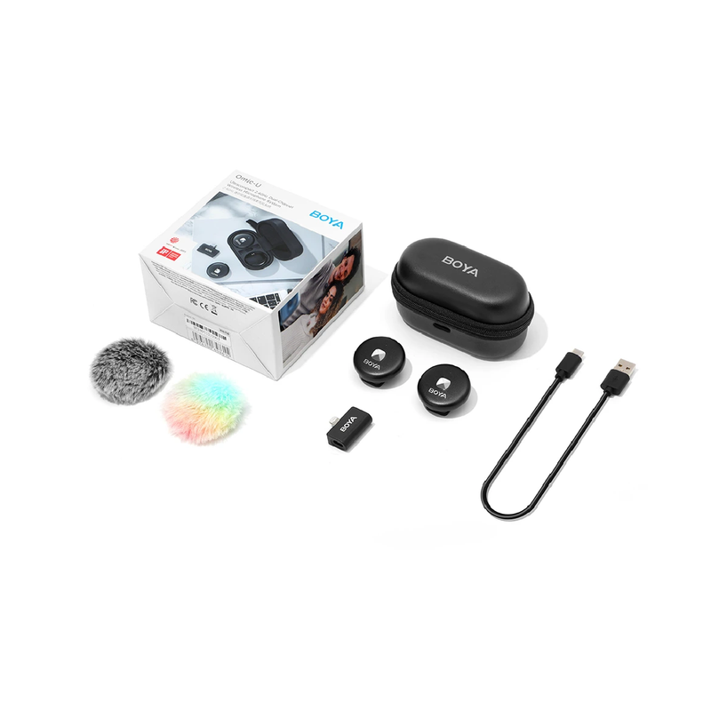 Boya Omic-D -2.4 GHz Dual-Channel Wireless Microphone System - Black