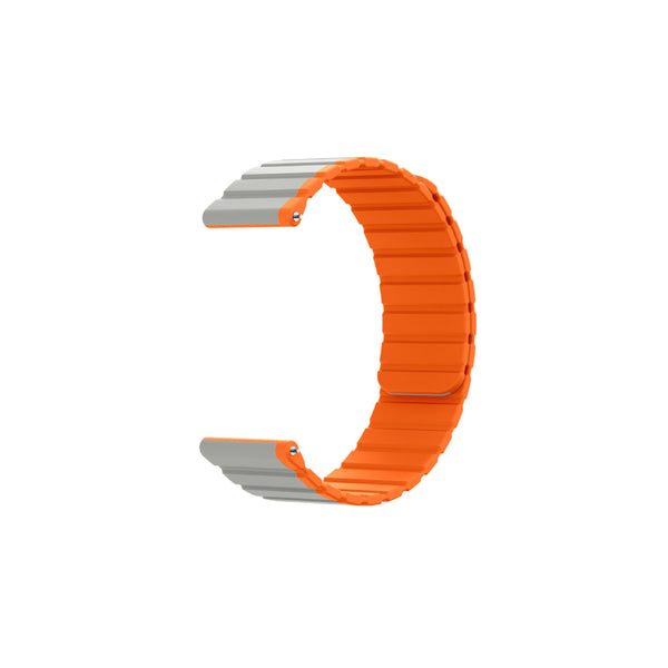 WIWU Wi-WB001 Magnetic silicone watch band Compatible With 42-44-45-49 mm size Watch Band - White &Orange