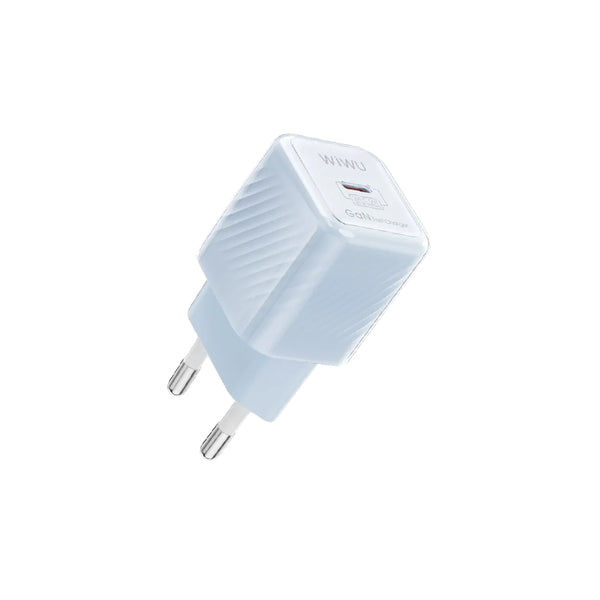 شاحن سريع WiWU Jello 33W PD GaN - أزرق 
