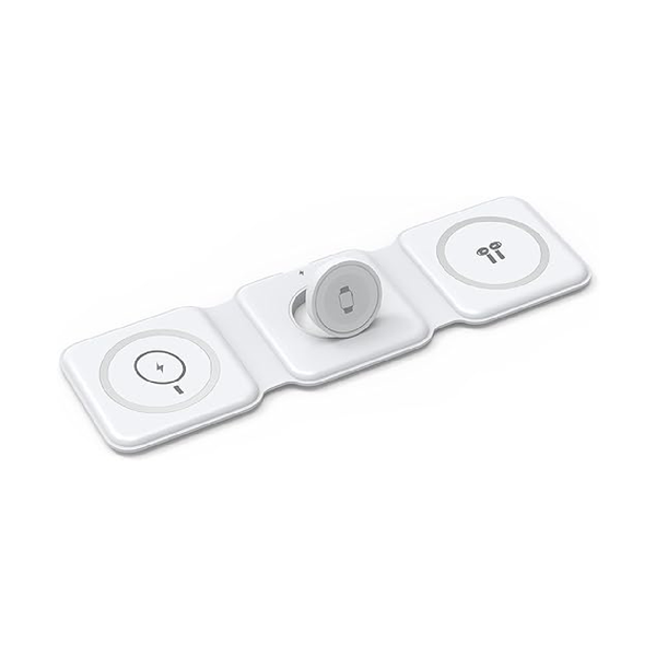 Wiwu Power Air 3in1 Wireless Charge, Both Charger and Stand  - White