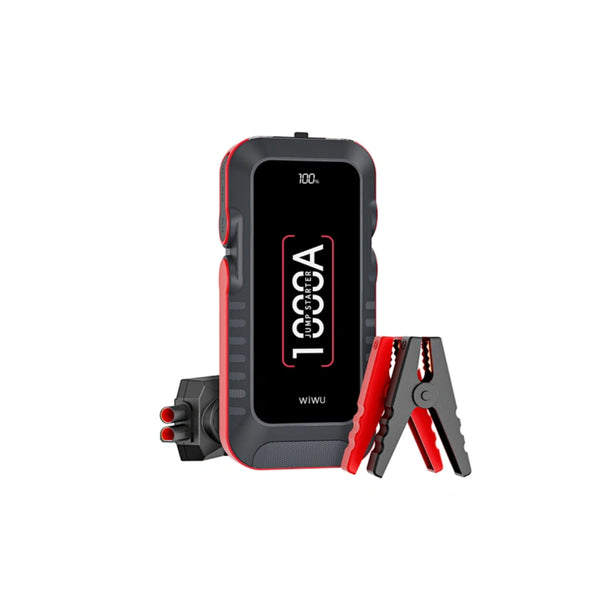Wiwu Wi-JS001 LED Light Car Battery Emergency Booster Power Supply Powerbank 12V 37W 10000mAh - Black