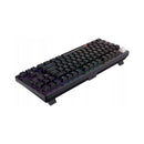 لوحة مفاتيح ميكانيكية للألعاب من هافيت، 87 مفتاحًا، مفتاح أزرق، إضاءة خلفية RGB، سلكية USB - KB892L (أسود) 