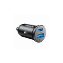 Joyroom 30w Mini Metal Fast Car Charger, Multifunctionality and Compact Size - Black