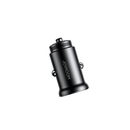 Joyroom 30w Mini Metal Fast Car Charger, Multifunctionality and Compact Size - Black