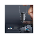 Joyroom 30w Mini Metal Fast Car Charger, Multifunctionality and Compact Size - Black