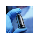 Joyroom 30w Mini Metal Fast Car Charger, Multifunctionality and Compact Size - Black