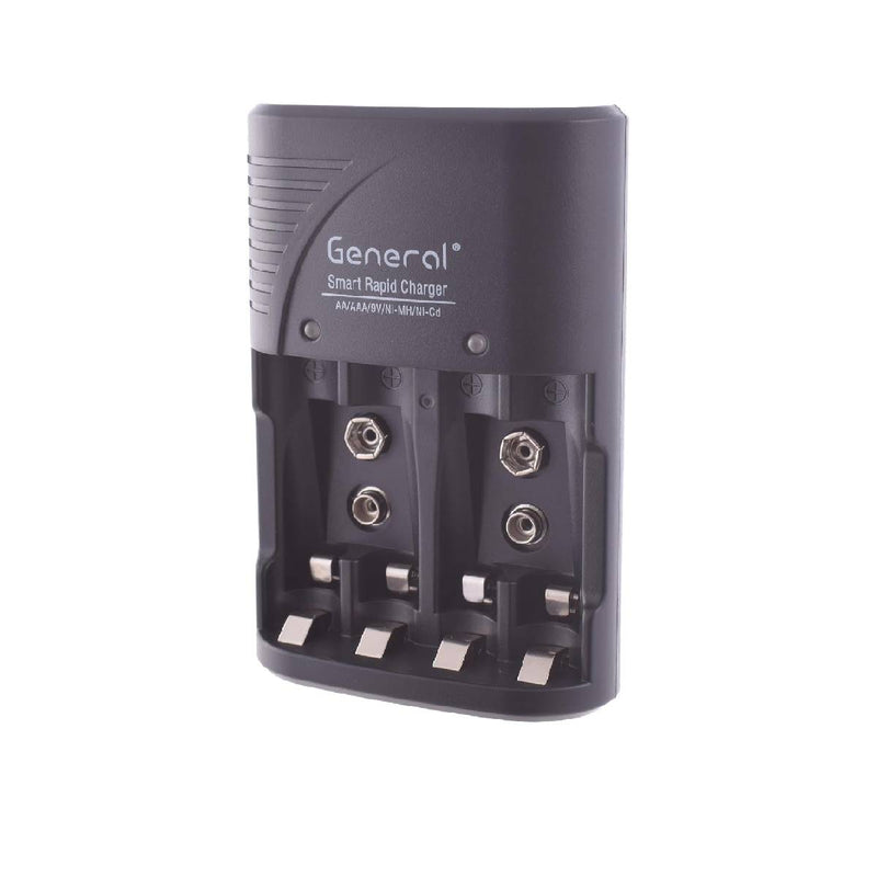 General C9035N Smart Rapid Charger – Black | Fast USB Charging Adapter for Phones & Devices
