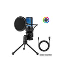 Redragon Adne USB Cardioid condenser streaming microphone RGB lighting with pop filter GM212 - Black