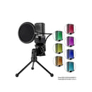 Redragon Adne USB Cardioid condenser streaming microphone RGB lighting with pop filter GM212 - Black