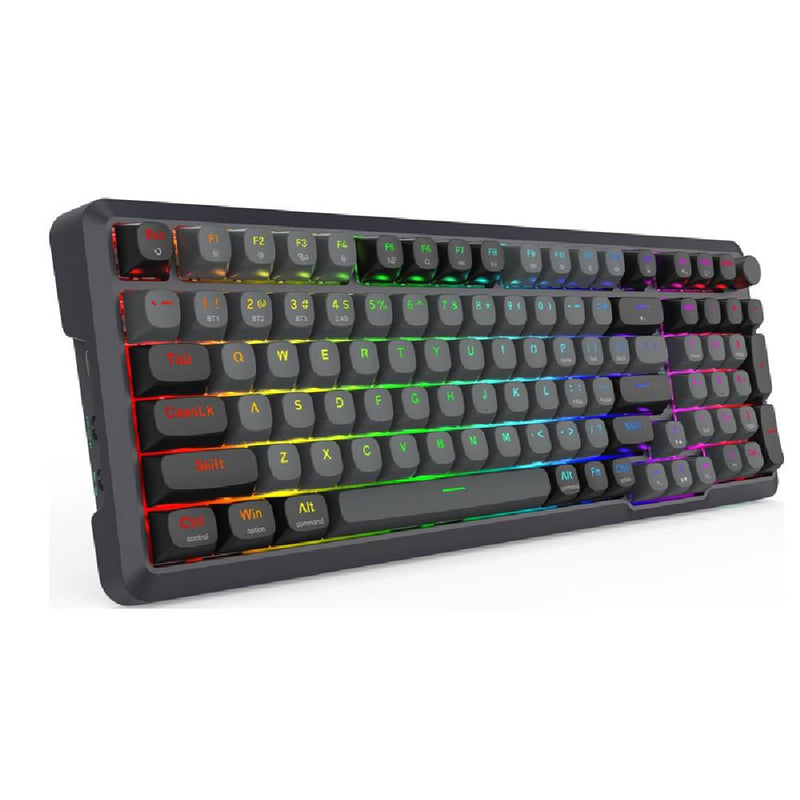 Redragon Bragi Pro Gasket Mounted, Dragon Growl Wireless Gaming Mechanical Keyboard - Black