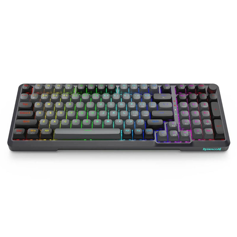 Redragon Bragi Pro Gasket Mounted, Dragon Growl Wireless Gaming Mechanical Keyboard - Black